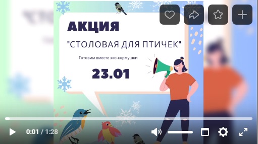 Акция "Столовая для птичек"